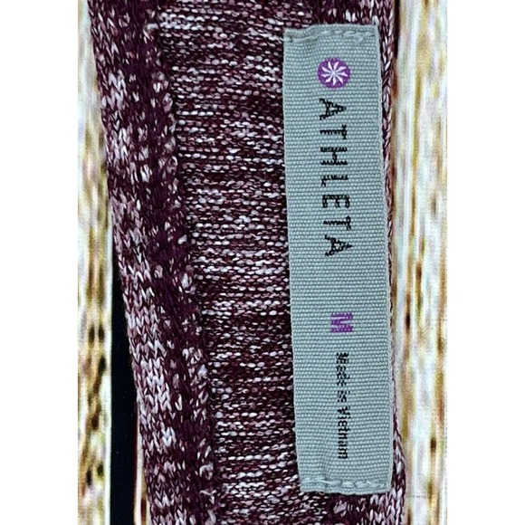 Athleta Women's Pose Layered Purple Marled Size Medium Cut‎ Out Back Long Sleeve - Picture 8 of 9